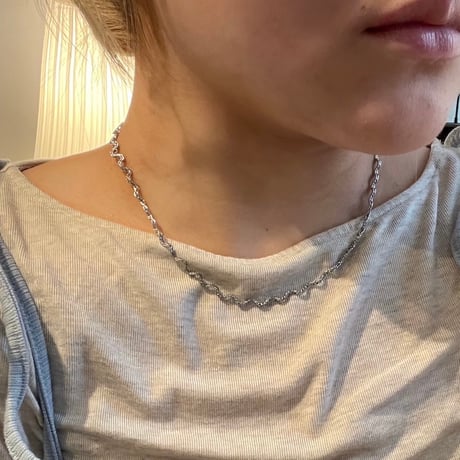 2502NC0290 / Wave chain Necklace（Silver）