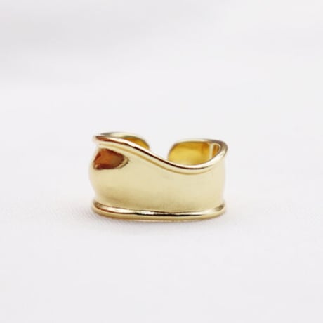 Wave line  ring（Gold） / 2103-RG018