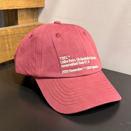 KF251114AST(S) / Text Embroidery Cap（Burgundy）