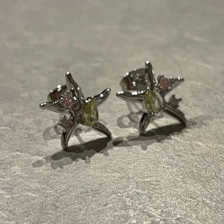 2412PR0737 / Star motif stone Pierce（Silver）