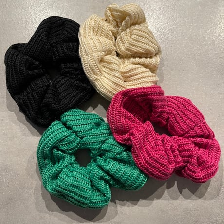 2504HA0065 / Color knit Hair rubber（Green)