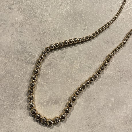 2302NC0180 / Big & small metal ball necklace (Gold)