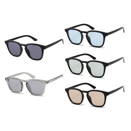 【 Select 】Square Flat Lens Sunglasses (Black/Lt.Smoke)