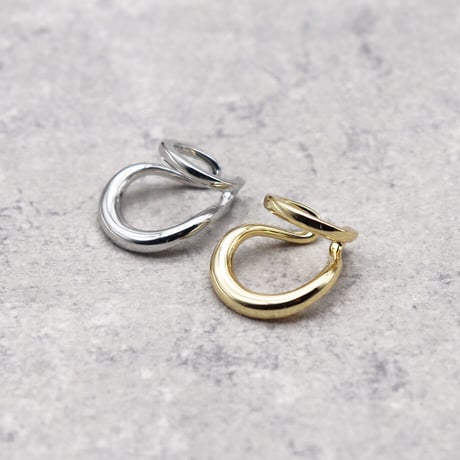 Double Layer Bending Ear Cuff（SILVER）  / EC-039