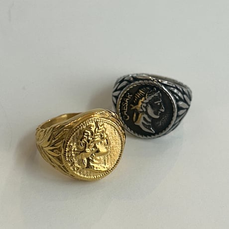 【Select】IM24AC_RG008 / Vintage coin ring（Gold）