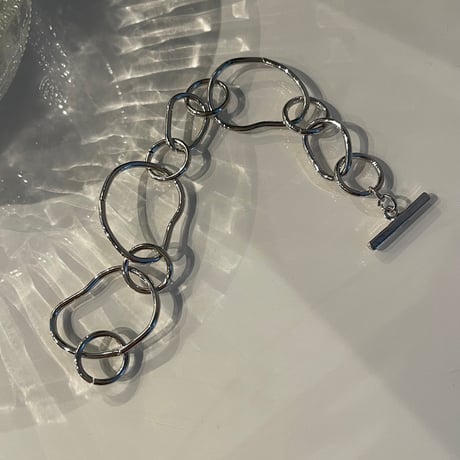 2402BR0027  / Thick Metal Link Chain Bracelet（Silver）