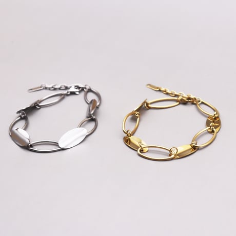 Geometry Oval Hand Chain Bracelet（Gold）/ 2109_BR097