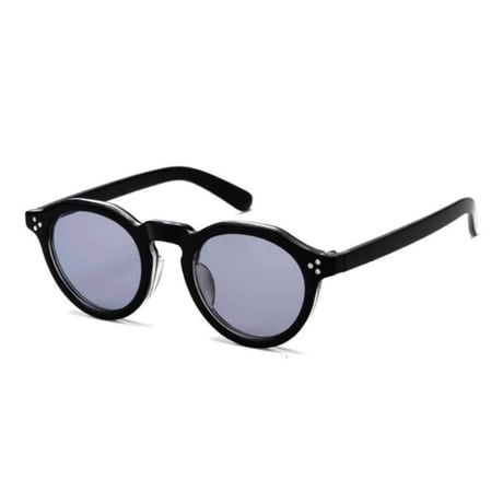 【 Select 】Vintage Retro Crown Pant Frame Sunglasses (Black/Md.Grey)