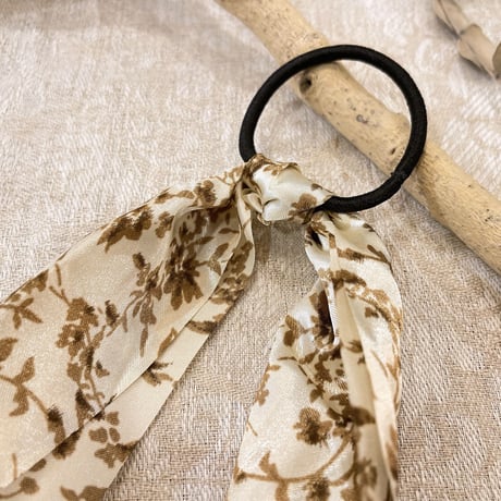 Simple ribbon Hair tie（flower）/ HA-092