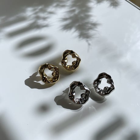 Metal craft  circle pierce（Silver）/ 2201_PR0424