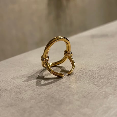 2403RG0431 /  Metal Deformation Oval ring #02（Gold）