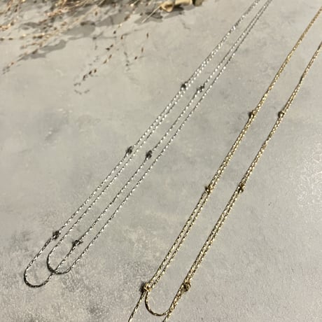 Knot long double necklace (Gold) /2212_NC0171