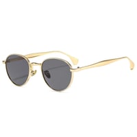 【 Select 】Retro Metal Round Sunglasses (Gold/Black)