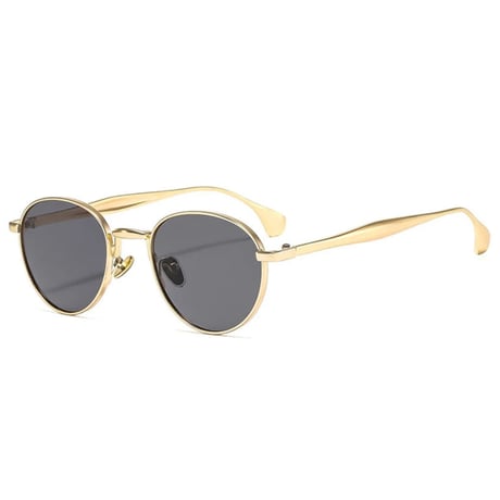 【 Select 】Retro Metal Round Sunglasses (Gold/Black)