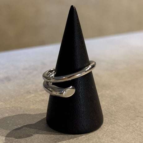 2503RG0592 / Flat  cross point ring（Silver）