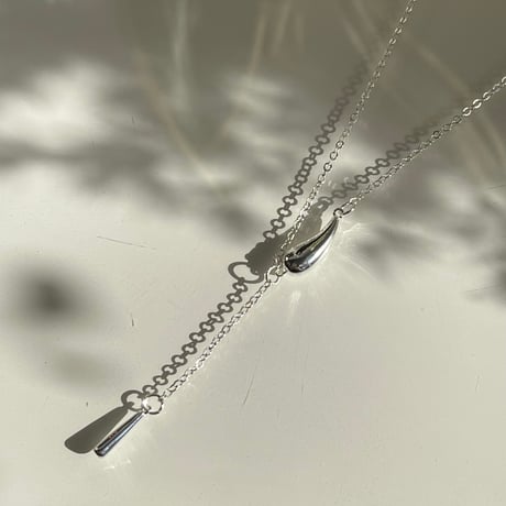 2311NC0213 / Double drop chain Necklace（Silver）