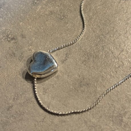 2504NC0334/ Logo motif  Heart necklace（Silver)