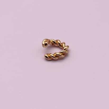 Rope Chain Twist Hoop Earcuff （Gold/Small） / EC056