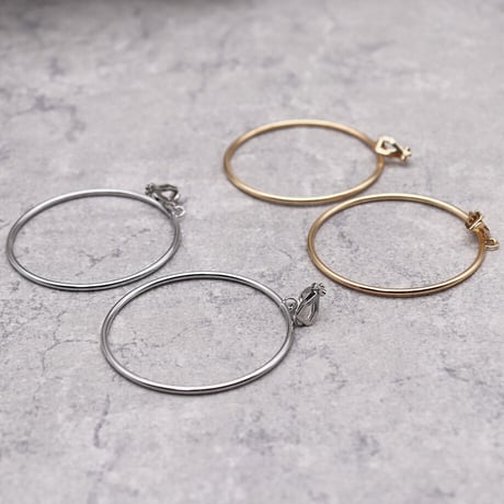 Circle hoop Earrings（Gold1） /  2102_ER053