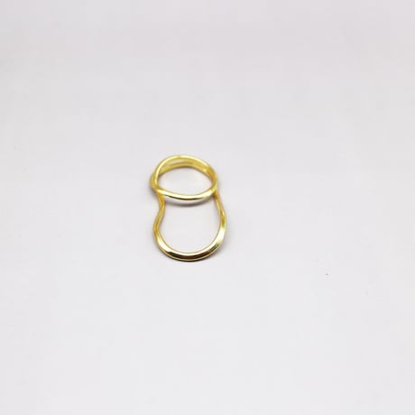 2306RG0297 / Cross Continuous Two-Finger Connected Ring（Gold）
