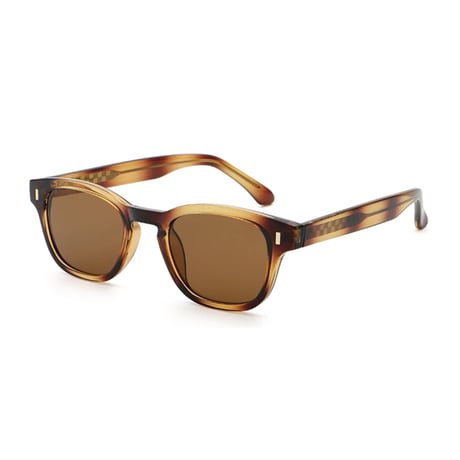 【 Select 】Classic Square Frame High Quality Sunglasses (Clear Demi Beige/Beige)