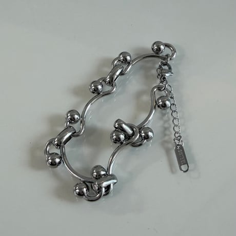 2603BR0119 / Ball curve chain bracelet（Silver）