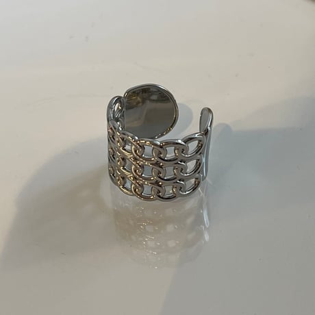 2401RG0380 / Circle connect chain ring（Silver）