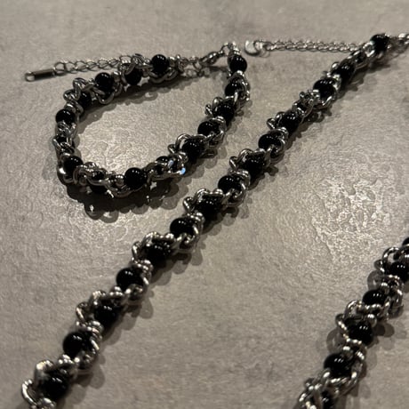 2511BR0105 /Black Pearl Bracelet（Silver）