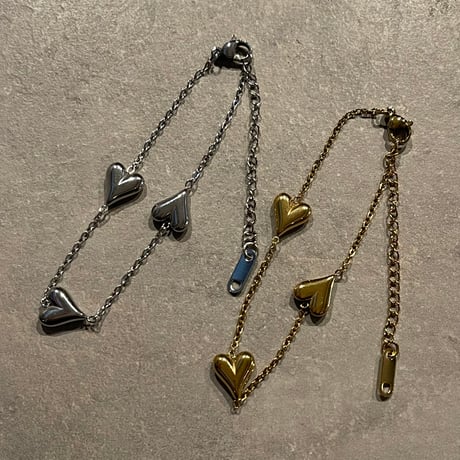 2503BR0073 /  Heart motif Bracelet（Silver）