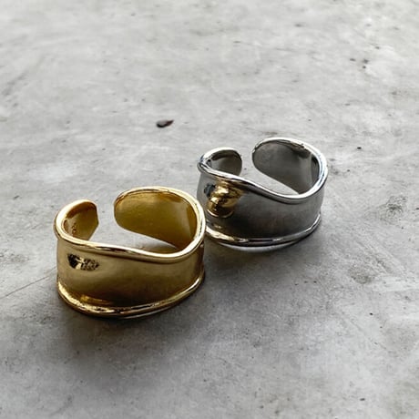 Wave line  ring（Gold） / 2103-RG018