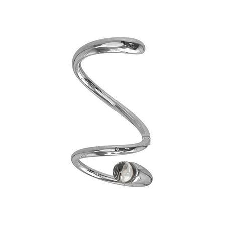 Twisted Rhinestone Adjustable Opening ring （Silver） /  2107-RG120
