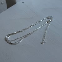 2603BR0118 / Layered snake chain bracelet（Silver）