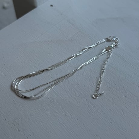 2603BR0118 / Layered snake chain bracelet（Silver）