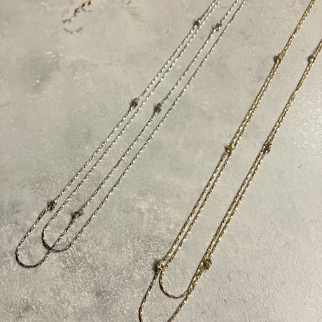Knot long double necklace (Gold) /2212_NC0171