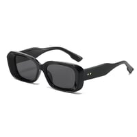 【 Select 】Vintage Retro Square Style Sunglasses (Black/Grey)