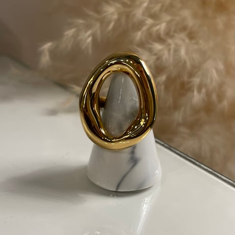 2608RG0818 / Craft circle design ring（Gold）