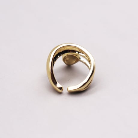 Drop Deformation Cartilage Earcuff （Gold/Right） / EC069A