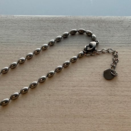 2605NC0394 / Oval ball chain Necklace（Silver）