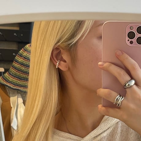 2509EC030 / Shiny line Earcuff（Silver）