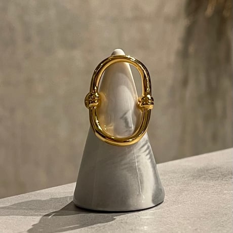 2403RG0431 /  Metal Deformation Oval ring #02（Gold）