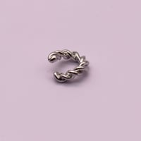 Rope Chain Twist Hoop Earcuff （Silver/Small） / EC056