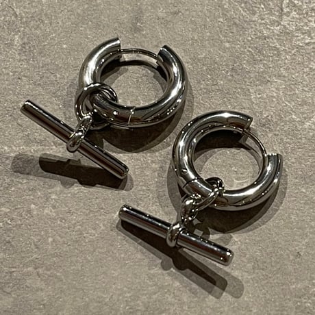 2501PR0741 / Mantel design hoop pierce（Silver）