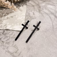 Black cross motif pierce（Black）/ 2210_PR0532
