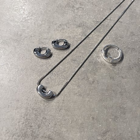 2308NC0198 / U design snake chain Necklace（Silver）