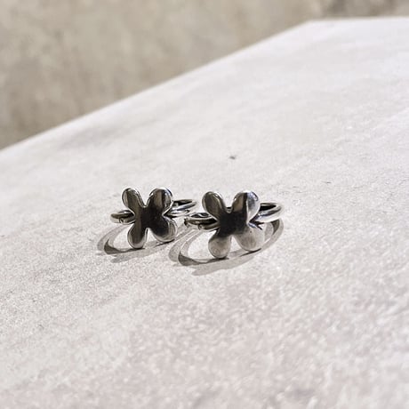 Metal round flower ring（Silver） / 2210-RG0234