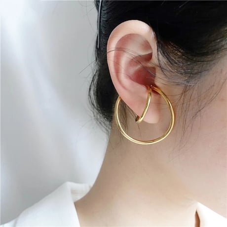 Irregular Curve Earcuff （Gold） / EC049