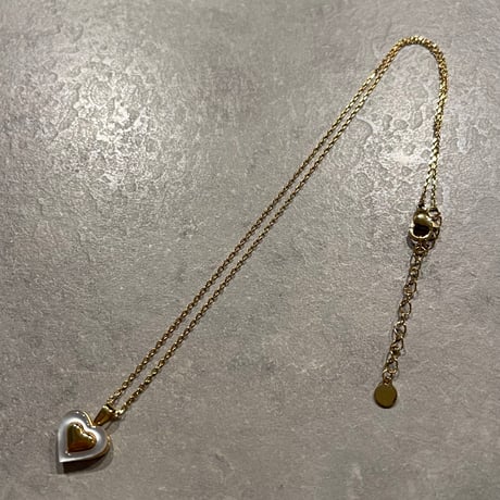 2502NC0289 / Shell heart motif Necklace（Gold）