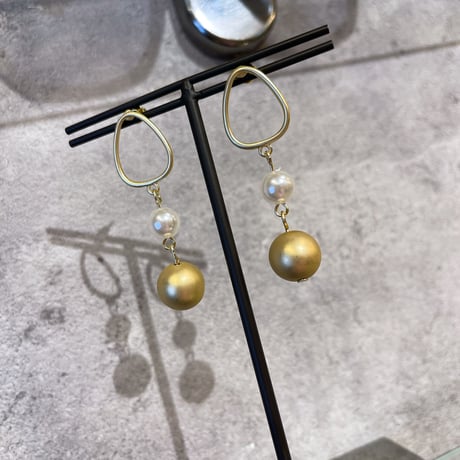Mat Pearl Mix Pierce（Gold/Pearl） /  2204_PR0458