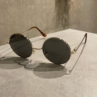 SE24SG_CA011/ Round lens metal Sunglasses（Gold/Smoke Green）