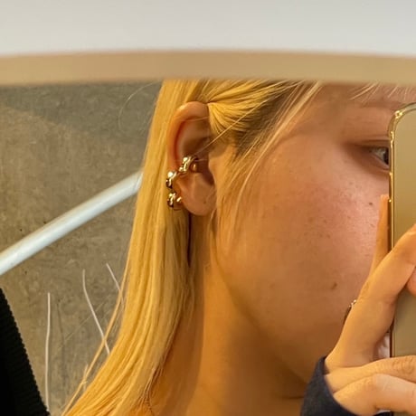 2411EC012 / Star motif 2piece Ear Cuff（Gold）
